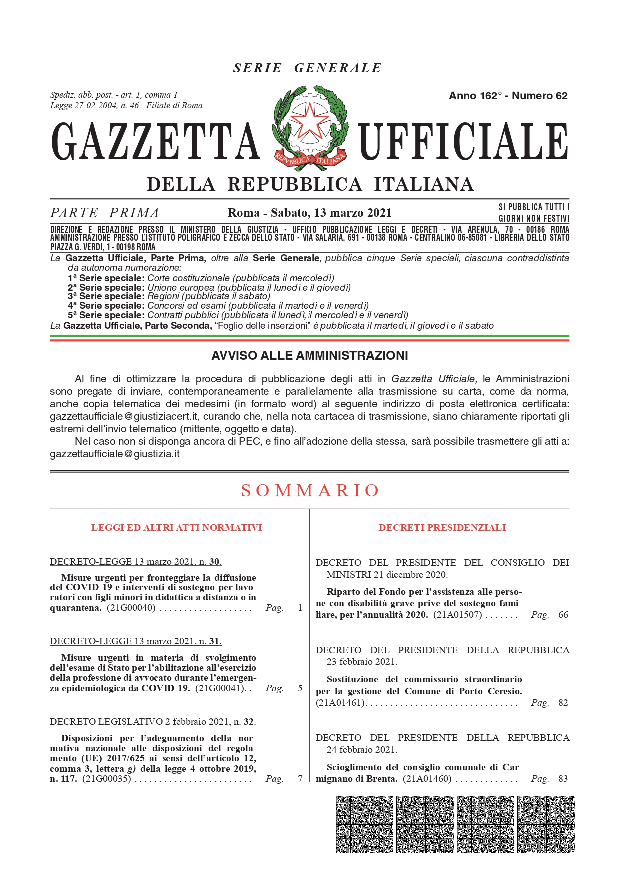 GAZZETTA UFFICIALE 13 MARZO 2021 – DECRETO LEGGE N. 30 – INPS BONUS BEBE’ – LETTERA SEGR.GENERALE UIL FPL MILANO