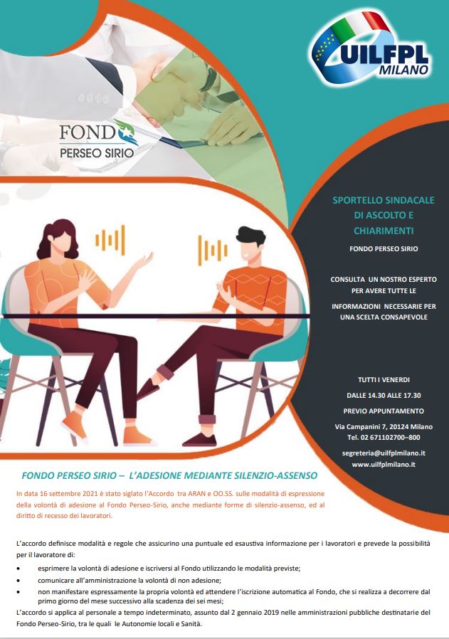 FONDO PERSEO SIRIO – SPORTELLO