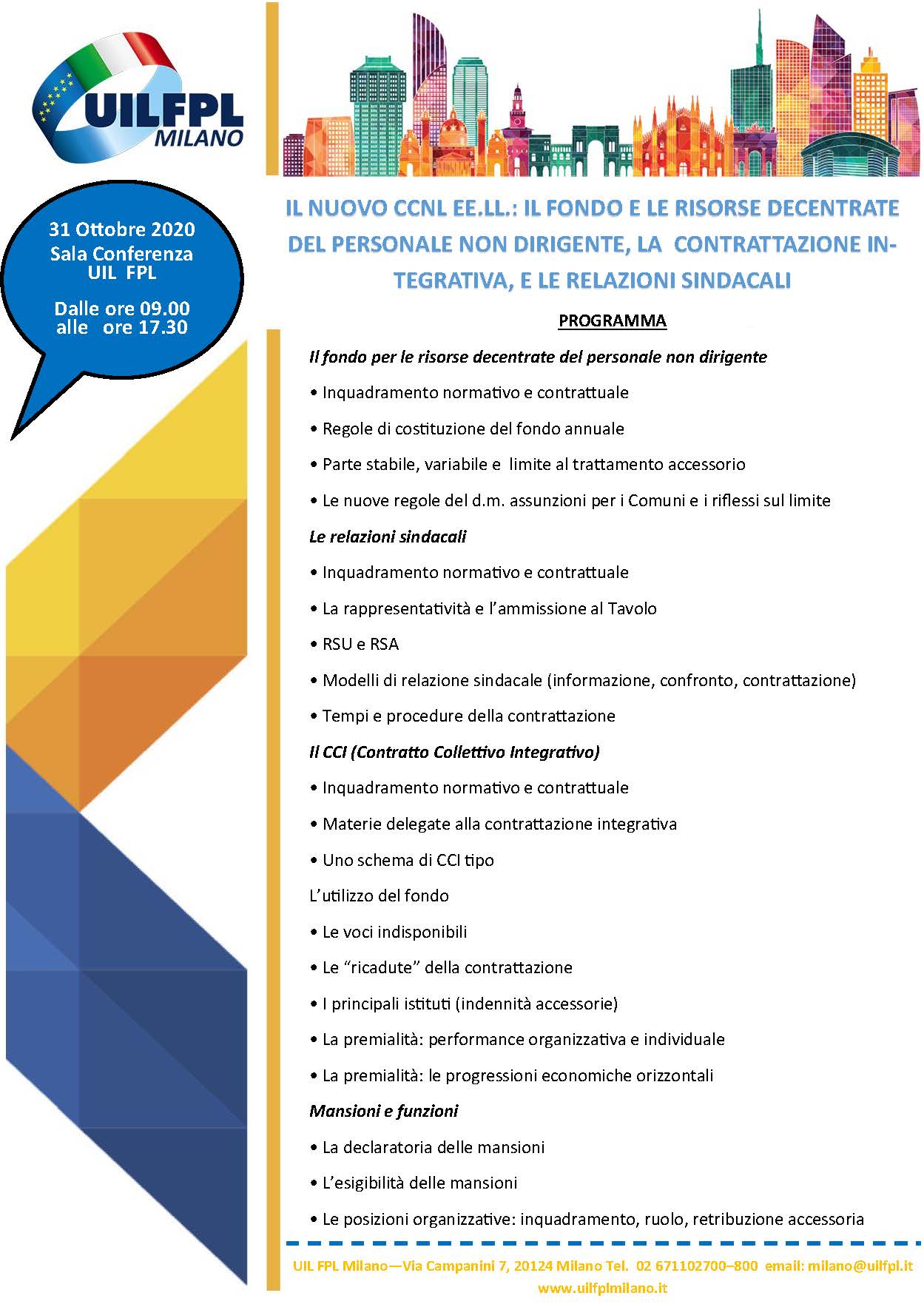 IL NUOVO CCNL EE.LL.: IL FONDO E LE RISORSE DECENTRATE DEL PERSONALE NON DIRIGENTE, LA CONTRATTAZIONE IN-TEGRATIVA, E LE RELAZIONI SINDACALI