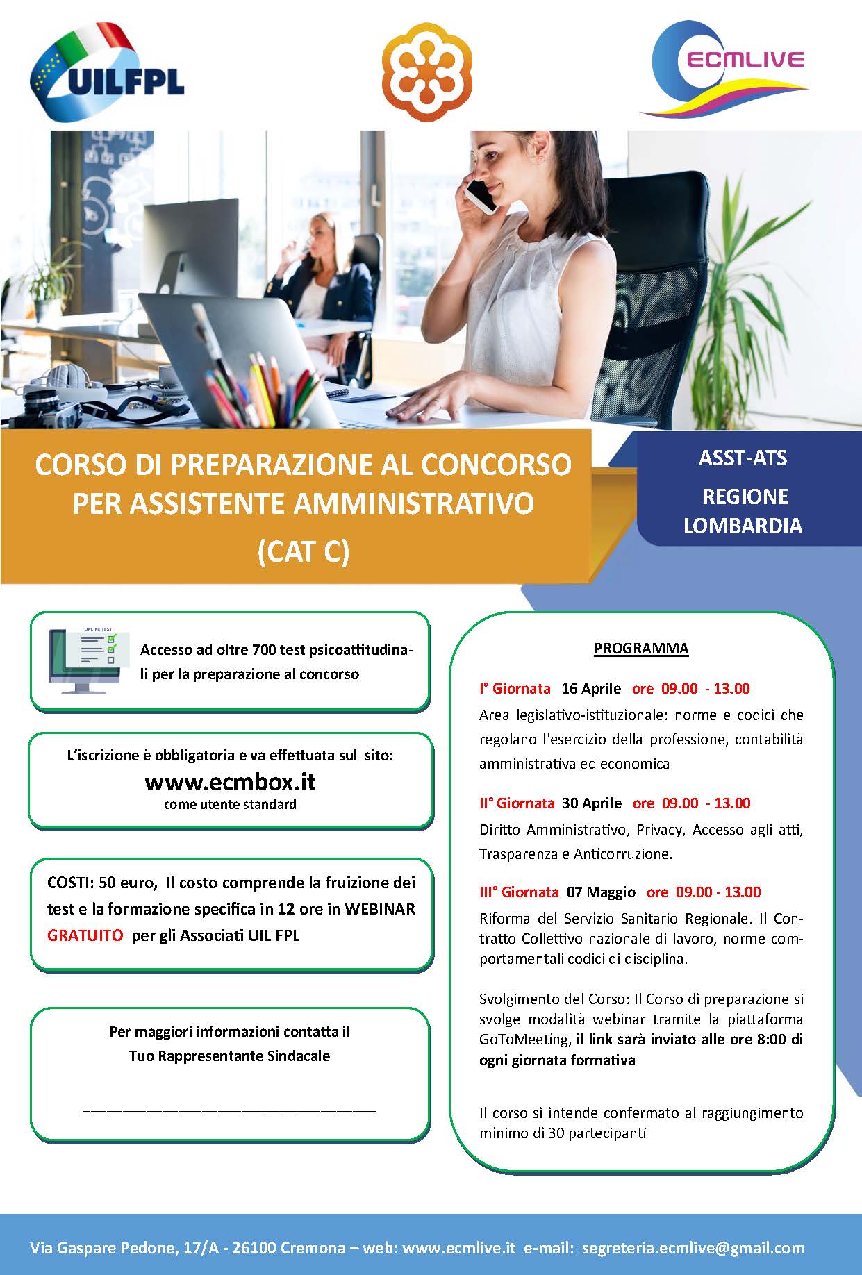 CORSO DI PREPARAZIONE AL CONCORSO PER ASSISTENTE AMMINISTRATIVO (CAT C)