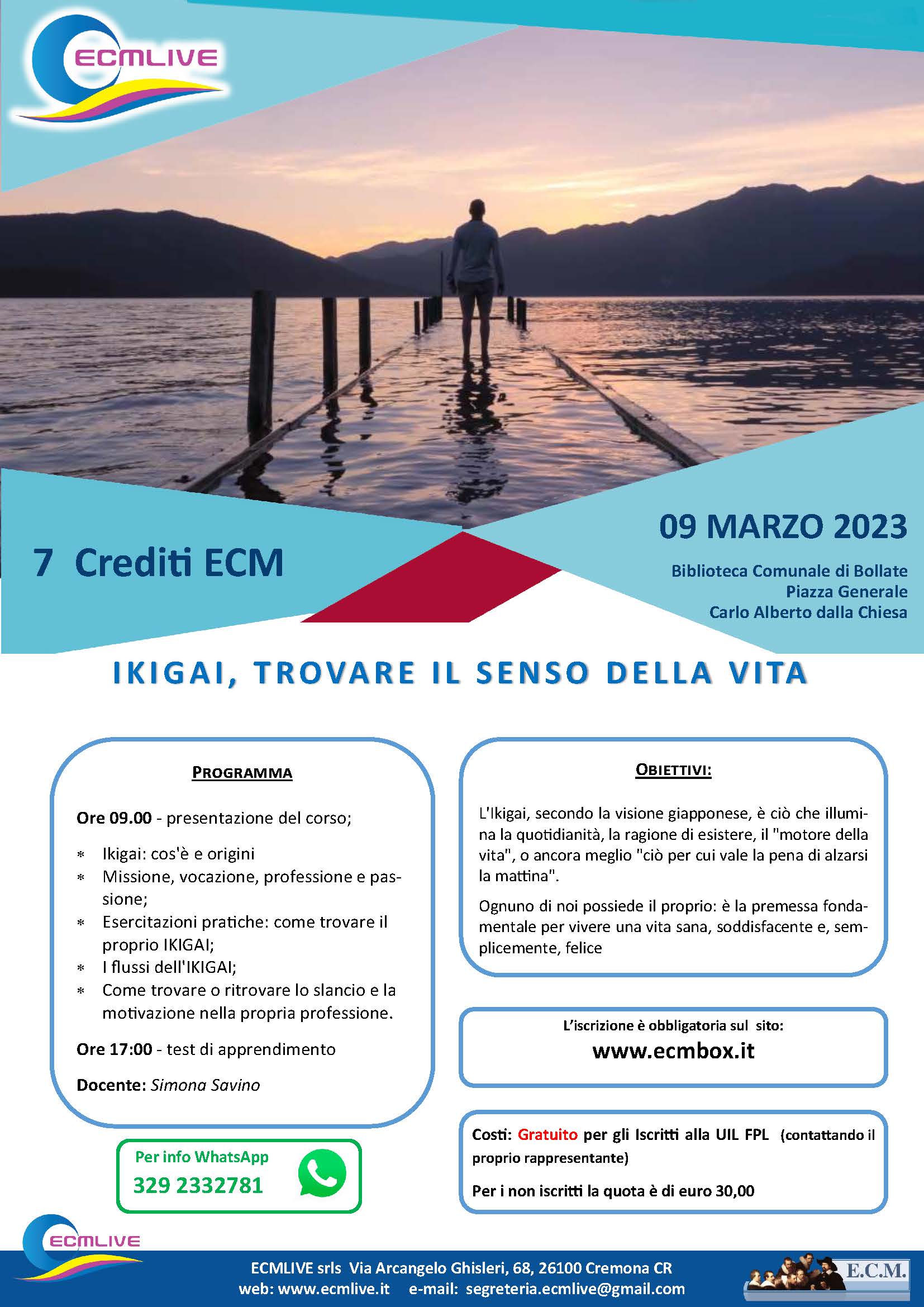 IKIGAI, TROVARE IL SENSO DELLA VITA – ECM MARZO