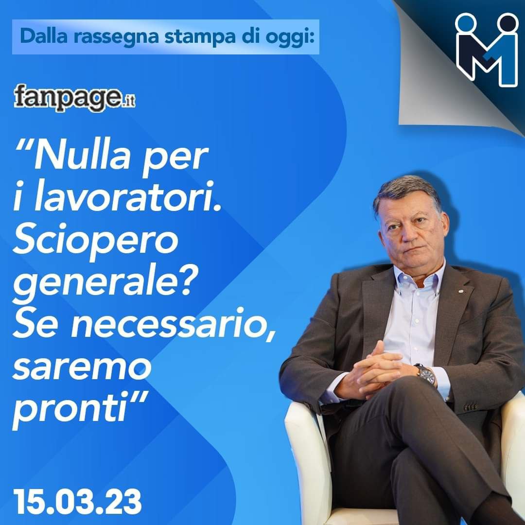Riforma fiscale, Bombardieri: “Nulla per i lavoratori. Sciopero generale? Se necessario saremo pronti”