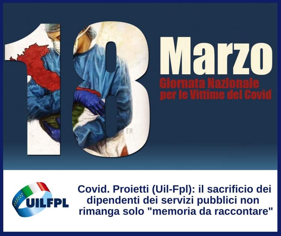 Covid.Proietti (Uil-Fpl): il sacrificio dei lavoratori dei servizi pubblici non rimanga solo “memoria da raccontare”