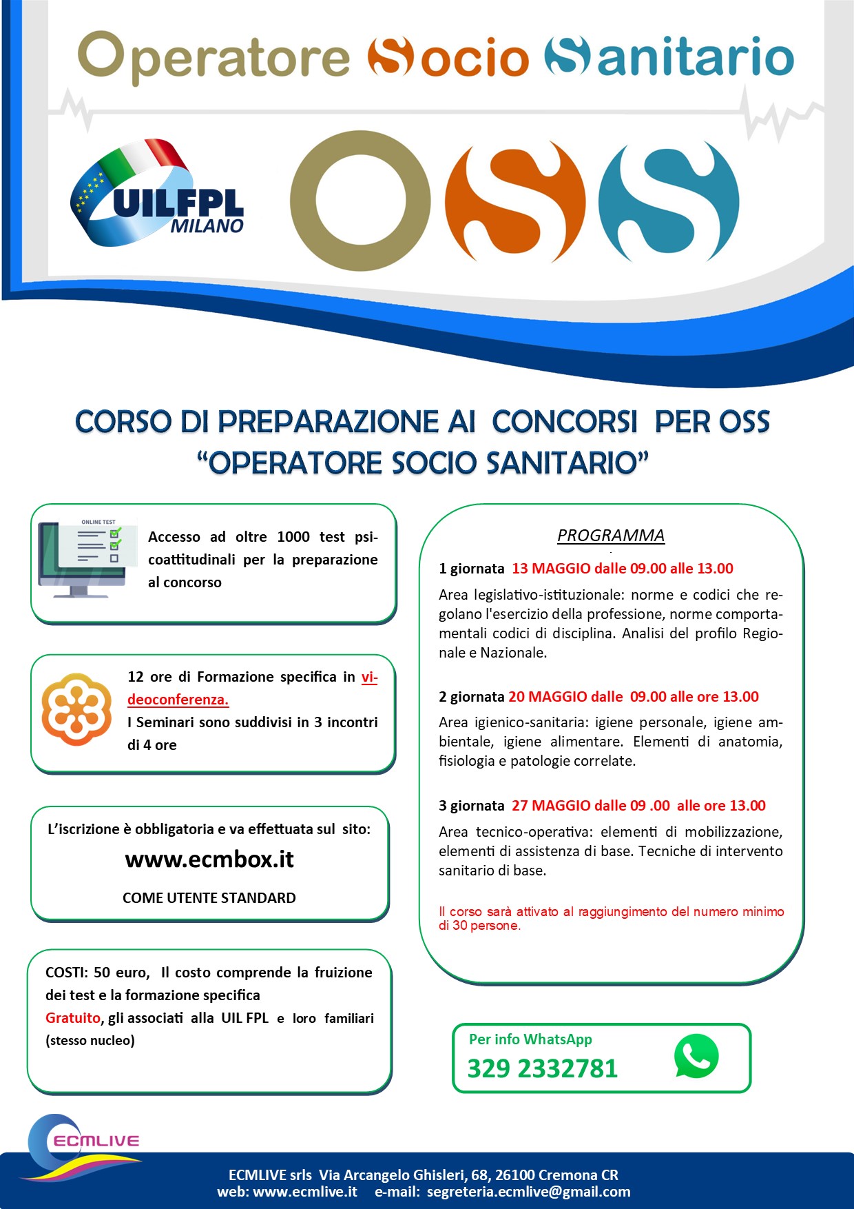 CORSO DI PREPARAZIONE AL CONCORSO  PER OPERATORE SOCIO SANITARIO