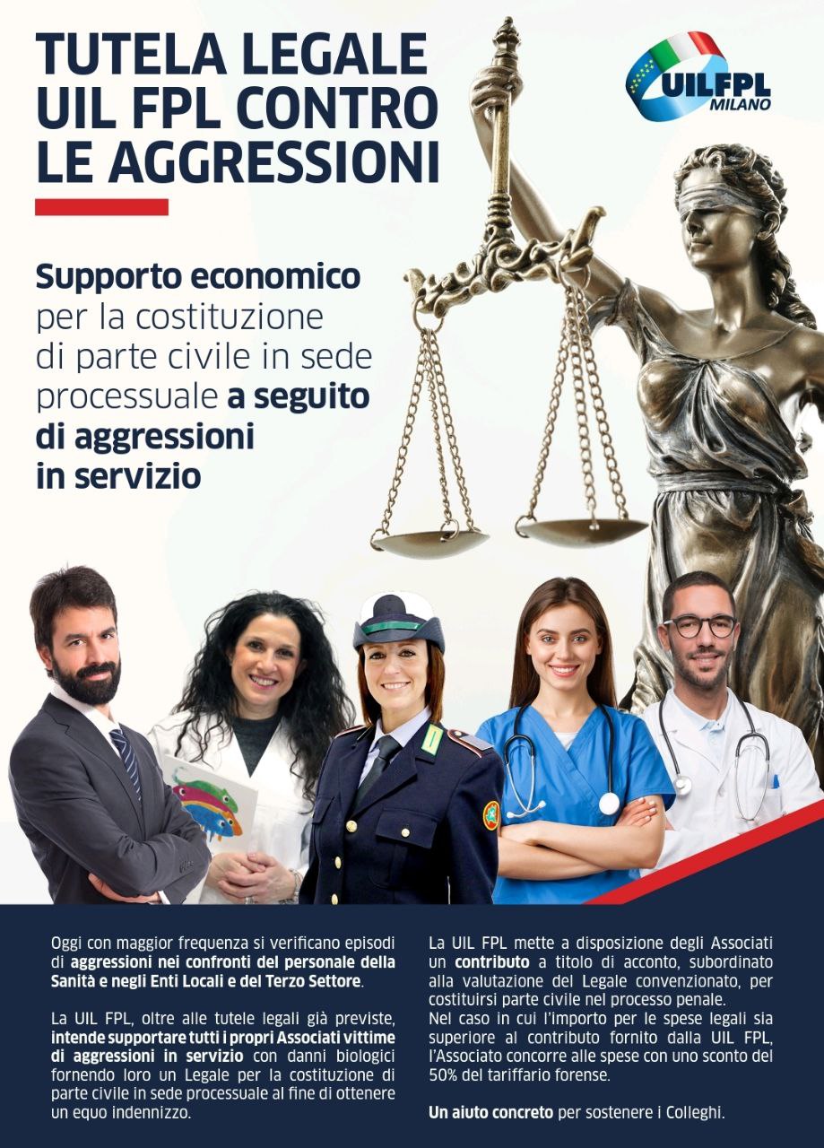 TUTELA LEGALE UIL FPL CONTRO LE AGGRESSIONI