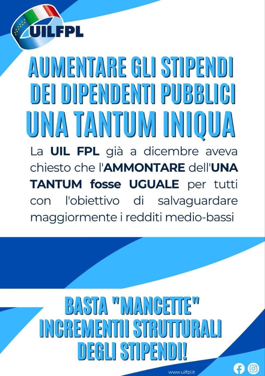 🔹 Aumentare gli stipendi dei dipendenti pubblici. Una tantum iniqua 🔹