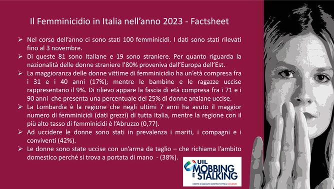 Femminicidio nel 2023. Cosa ci dicono i dati